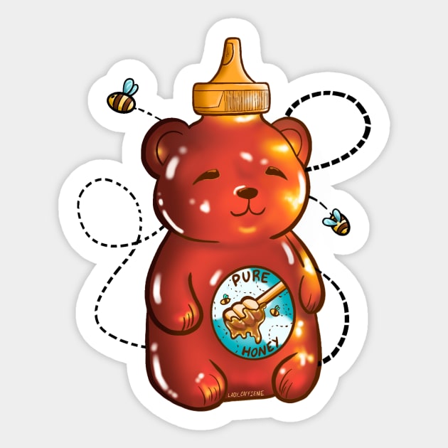 Honey Bear Sticker by Lady_Caffiene